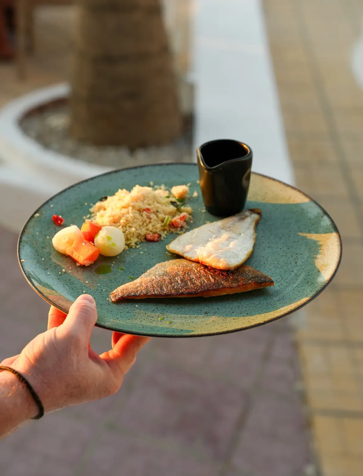 A Greek dish served by the water