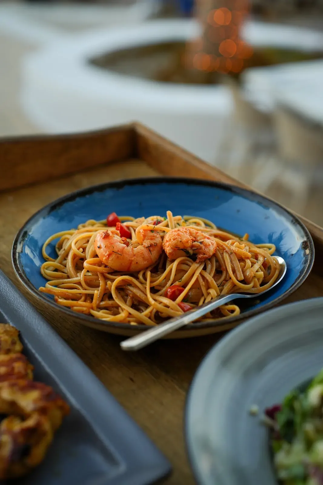 A close-up of fresh pasta at Thalassa