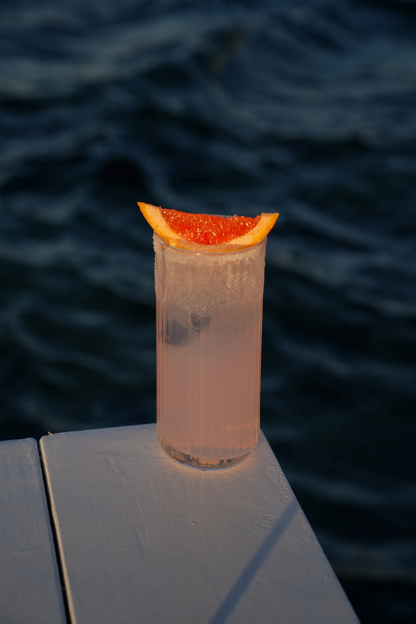 A cocktail served beside the Cretan sea